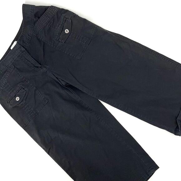 Chico's Black Cropped Pants Chico's Size 0 Womens Size 4 - Picture 1 of 8